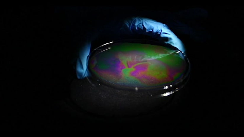 condensation on a Petri dish